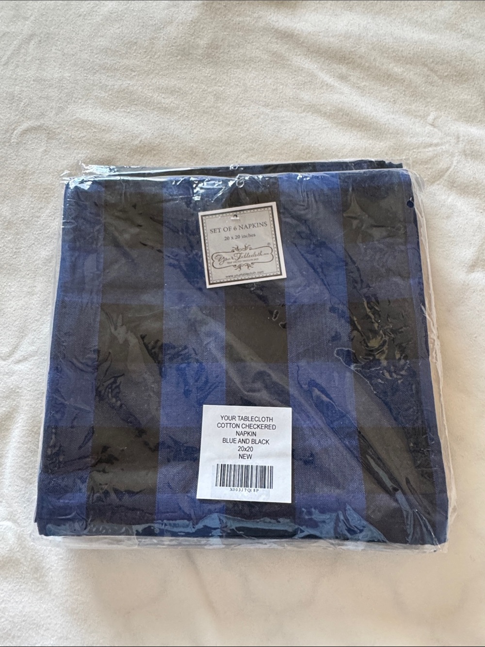 Buffalo check dinner napkins